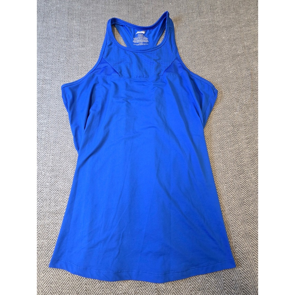 Avia Activewear Tank Top Womens Large 12-14 Royal Blue Mesh Sleeveless Racerback